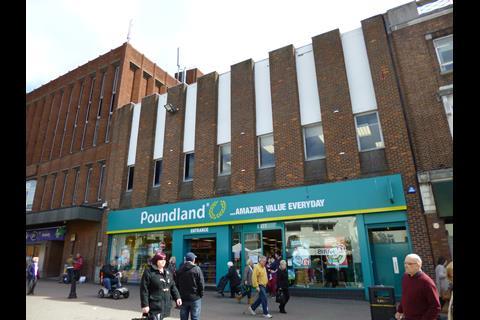 Stoke on Trent Hanley Woolworths, shown here in April 2013, was initially a TJ Hughes and is now a Poundland